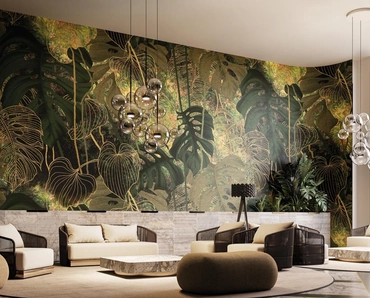 Carta da parati Golden Leaf di Instabilelab