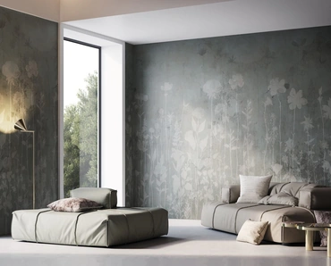 Carta da parati a fiori in stile grunge Tear di Instabilelab