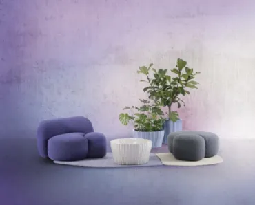 Pouf in tessuto Aaland di Kartell