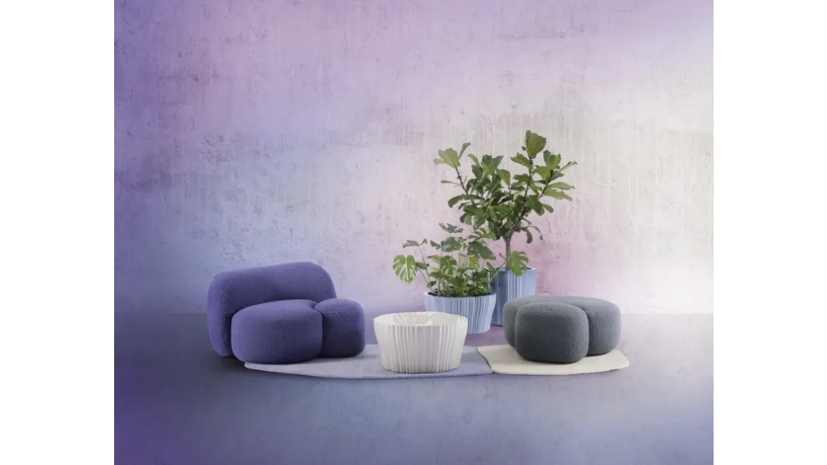 Pouf in tessuto Aaland di Kartell