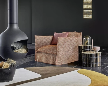 Tavolino Black 19 e 21 in black bamboo di Gervasoni