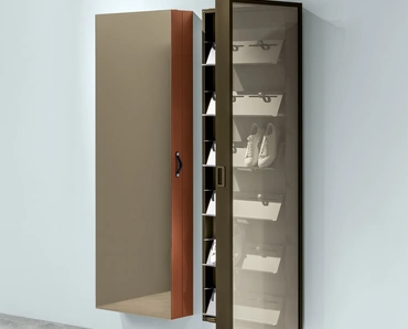 Scarpiera specchiera Box di Kristalia