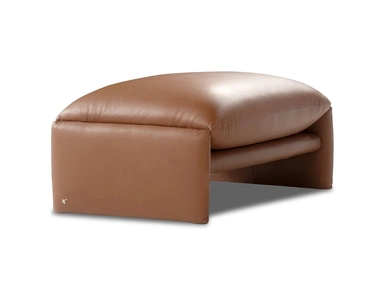 Pouf in pelle Choco Magic di Calia