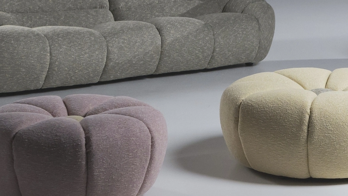 Pouf in tessuto Daisy di Calia