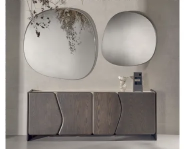 Specchio Dew con cornice in metallo di Nature Design