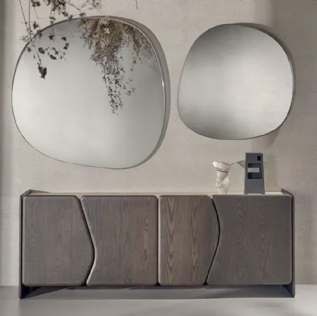 Specchio Dew con cornice in metallo di Nature Design