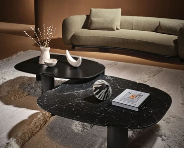 Tavolino Inlay in marmo o legno massello di Nature Design