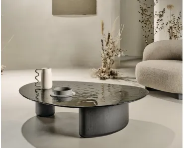 Tavolino Lake in vetro cotto di Nature Design