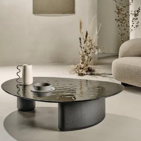 Tavolino Lake in vetro cotto di Nature Design