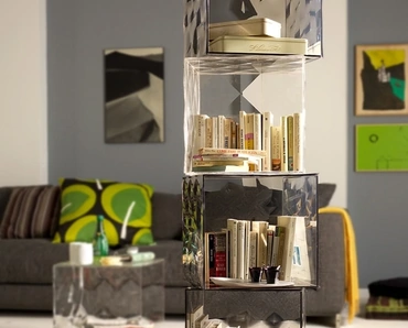 Cubo Contenitore impilabile in plexiglas colorato e trasparente Optic di Kartell