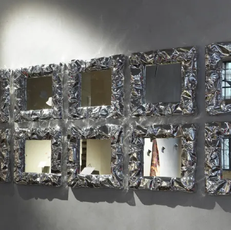 Specchio in alluminio cromo Tab-u Mirror di Opinion Ciatti