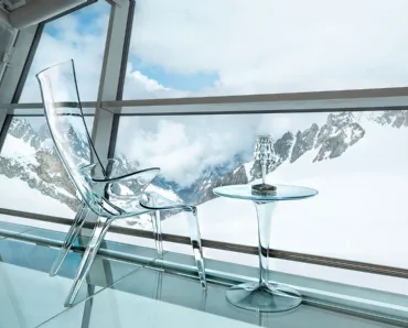 Tavolino Tip Top in plexiglas trasparente di Kartell