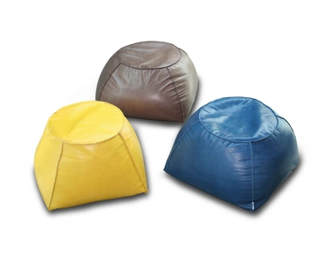 Pouf Trapezio in pelle di Calia