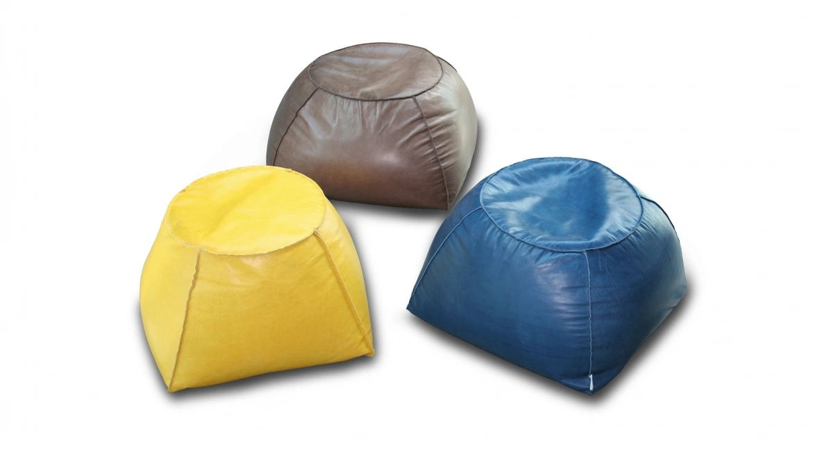 Pouf Trapezio in pelle di Calia