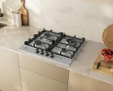 Piano cottura a gas 60 cm Acciaio inox N 70 di NEFF