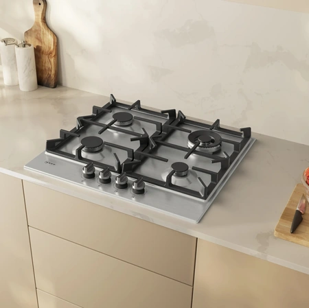 Piano cottura a gas 60 cm Acciaio inox N 70 di NEFF