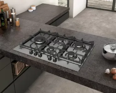 Piano cottura a gas 75 cm Acciaio inox di NEFF