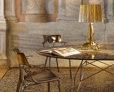 Lampada da tavolo Bourgie Metal Gold di Kartell
