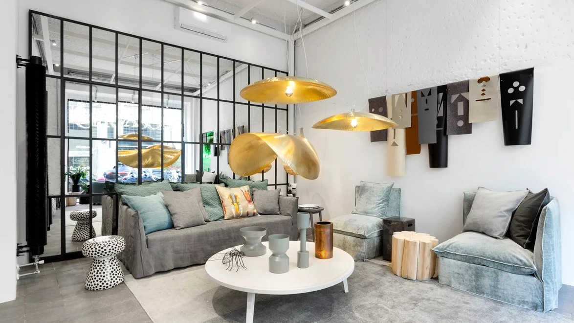 Lampada a sospensione in ottone Brass di Gervasoni
