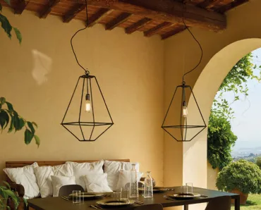 Lampada a sospensione in acciaio Con-Tradition di Opinion Ciatti