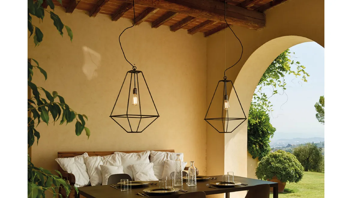 Lampada a sospensione in acciaio Con-Tradition di Opinion Ciatti