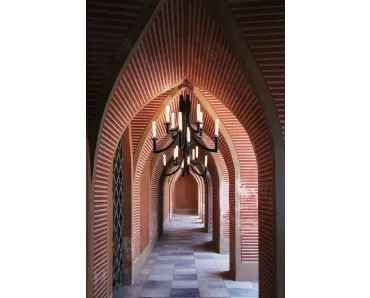 Lampada a sospensione Khan in policarbonato finitura Nero di Kartell