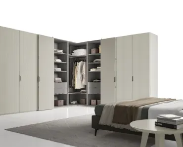 Armadio Ardecò Axel a Libro Salis e Decor Riga di Spagnol Mobili