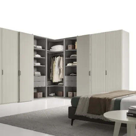 Armadio Ardecò Axel a Libro Salis e Decor Riga di Spagnol Mobili