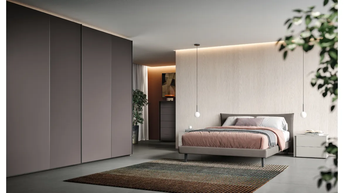 Armadio Ardecò Linear Grafite di Spagnol Mobili