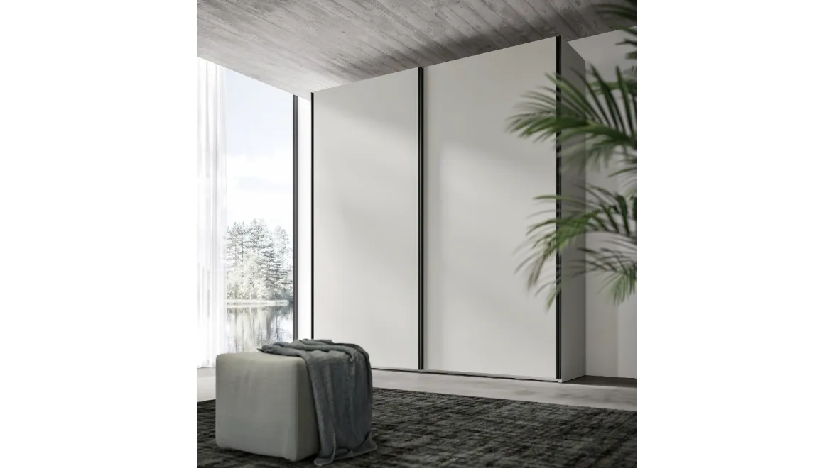 Armadio Ardecò Omega Grigio Londra di Spagnol Mobili