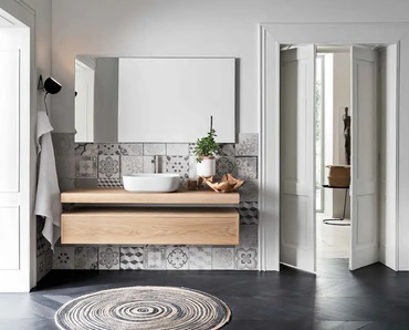 Mobile da Bagno sospeso in legno Teddy 03 di Alta Corte