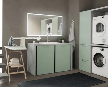 Mobile da Bagno laccato opaco Laundry 08 di Archeda