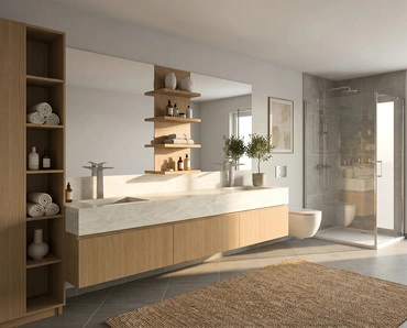 Mobile da Bagno moderno SB03 in rovere di Scandola