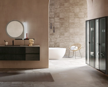 Mobile da Bagno sospeso in Rovere Tulle Cannettato 02 di Archeda