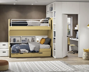 Cameretta 105 con doppio letto scorrevole di Ferrimobili