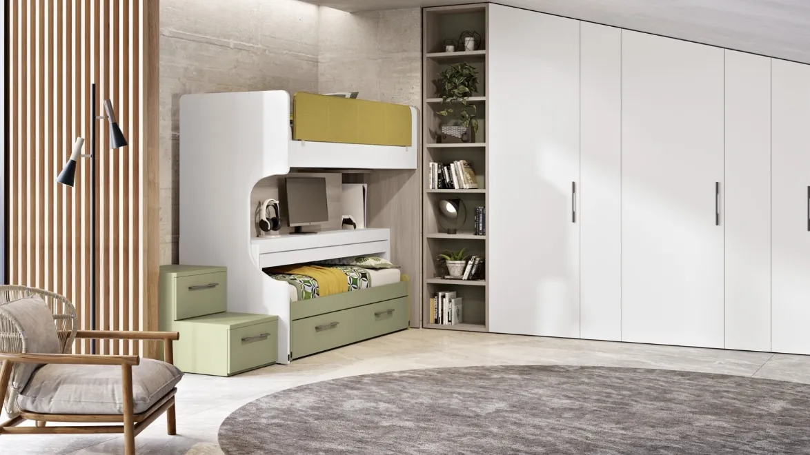 Cameretta 137 con letto scorrevole di Ferrimobili