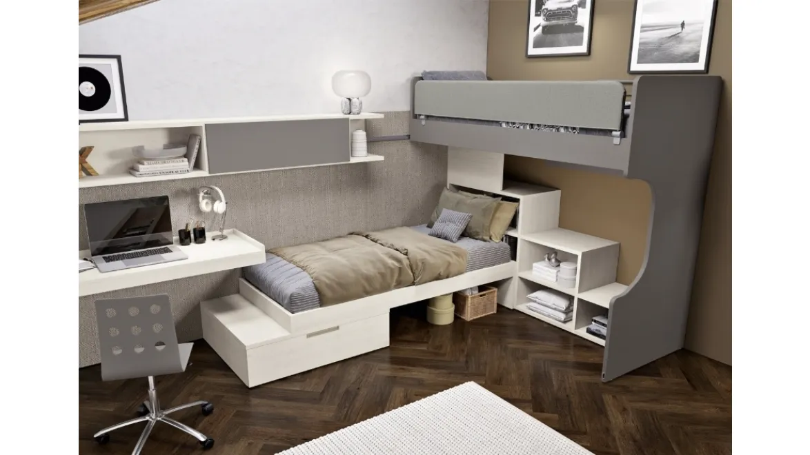 Cameretta 139 con letto scorrevole di Ferrimobili