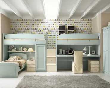 Cameretta a soppalco N16 Nuovo Mondo di Scandola