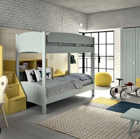 Cameretta con letto a castello N24 Nuovo Mondo di Scandola