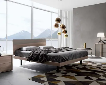 Gruppo Notte Alfa in melaminico e laccato di Spagnol Mobili