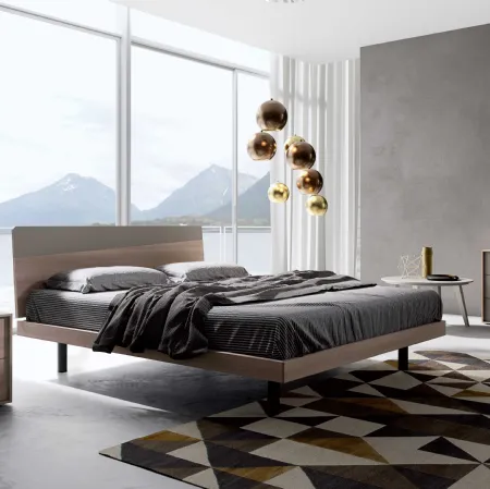 Gruppo Notte Alfa in melaminico e laccato di Spagnol Mobili