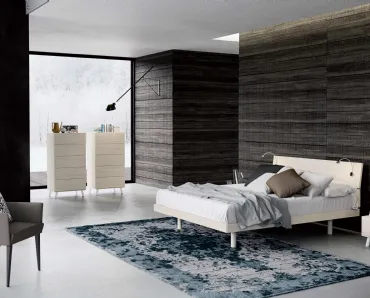 Gruppo Notte Teddy in melaminico finitura effetto legno di Spagnol Mobili