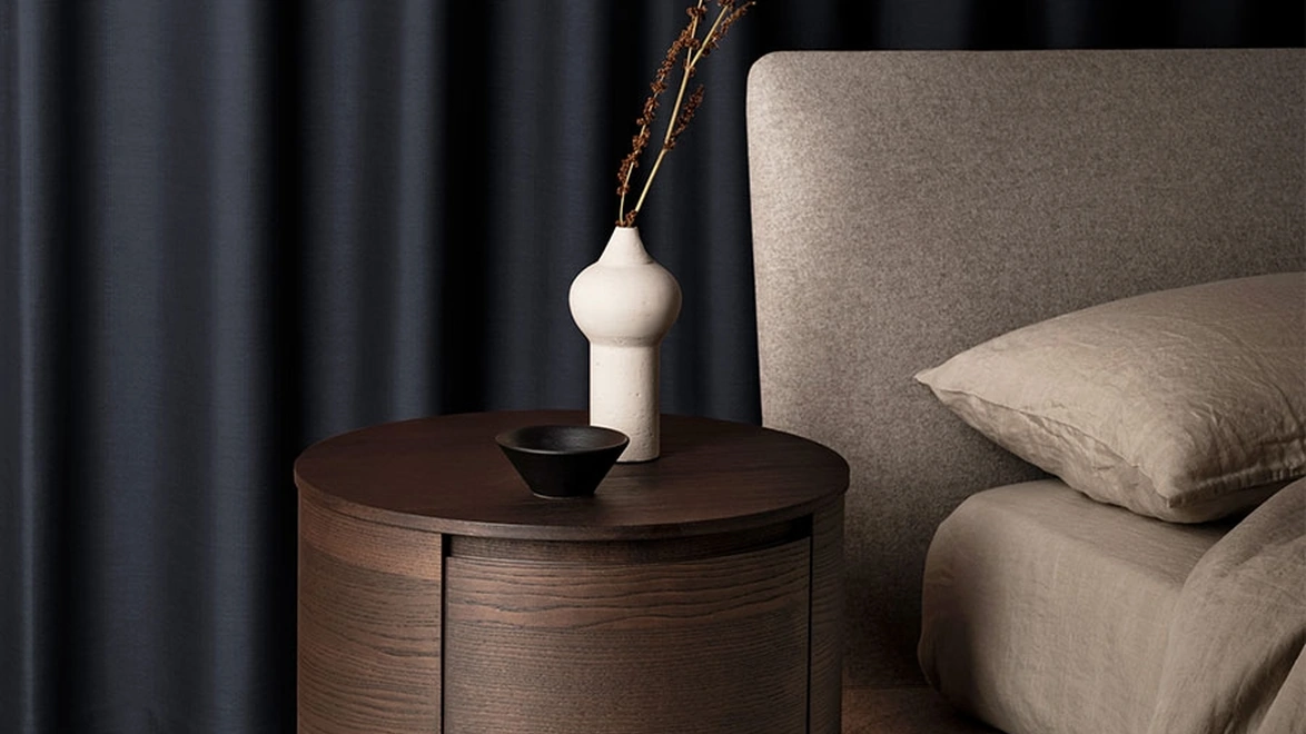 Comodino circolare in legno Orbit di Md House