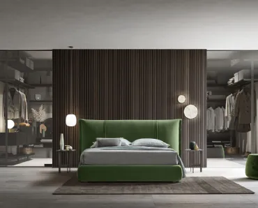 Letto di design in tessuto imbottito Artur Alf Da Frè