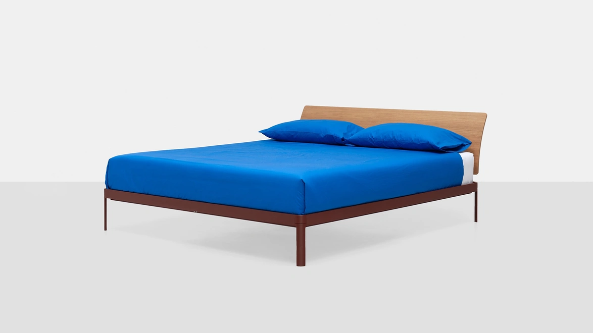 Letto in alluminio con testiera in legno AluAlu Bed di Md House