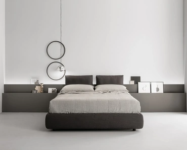 Letto Let'space in tessuto imbottito di Caccaro