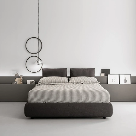 Letto Let'space in tessuto imbottito di Caccaro