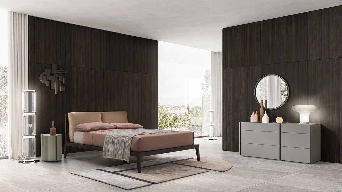 Letto in legno anche con cuscini imbottiti Dorian 2 di Alf Da Frè