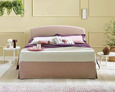Letto Simplicity Project C30 con testiera arrotondata di Dorsal