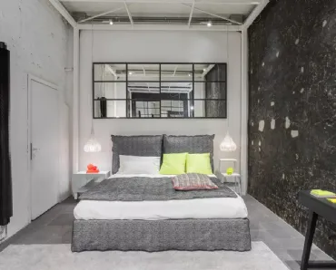 Letto con testiera Double di Gervasoni